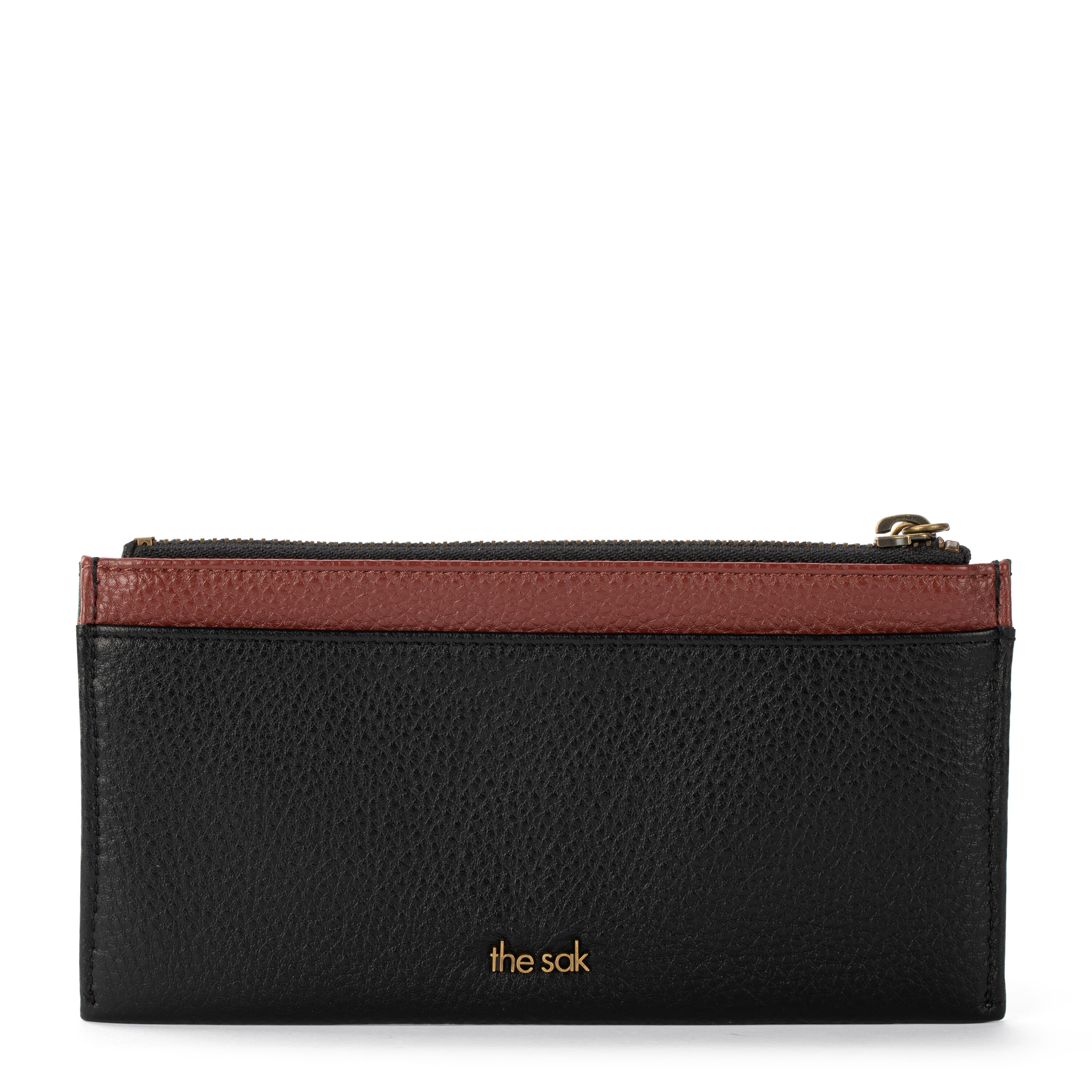 The Sak Neva Large Card Wallet - Leather - Black Block