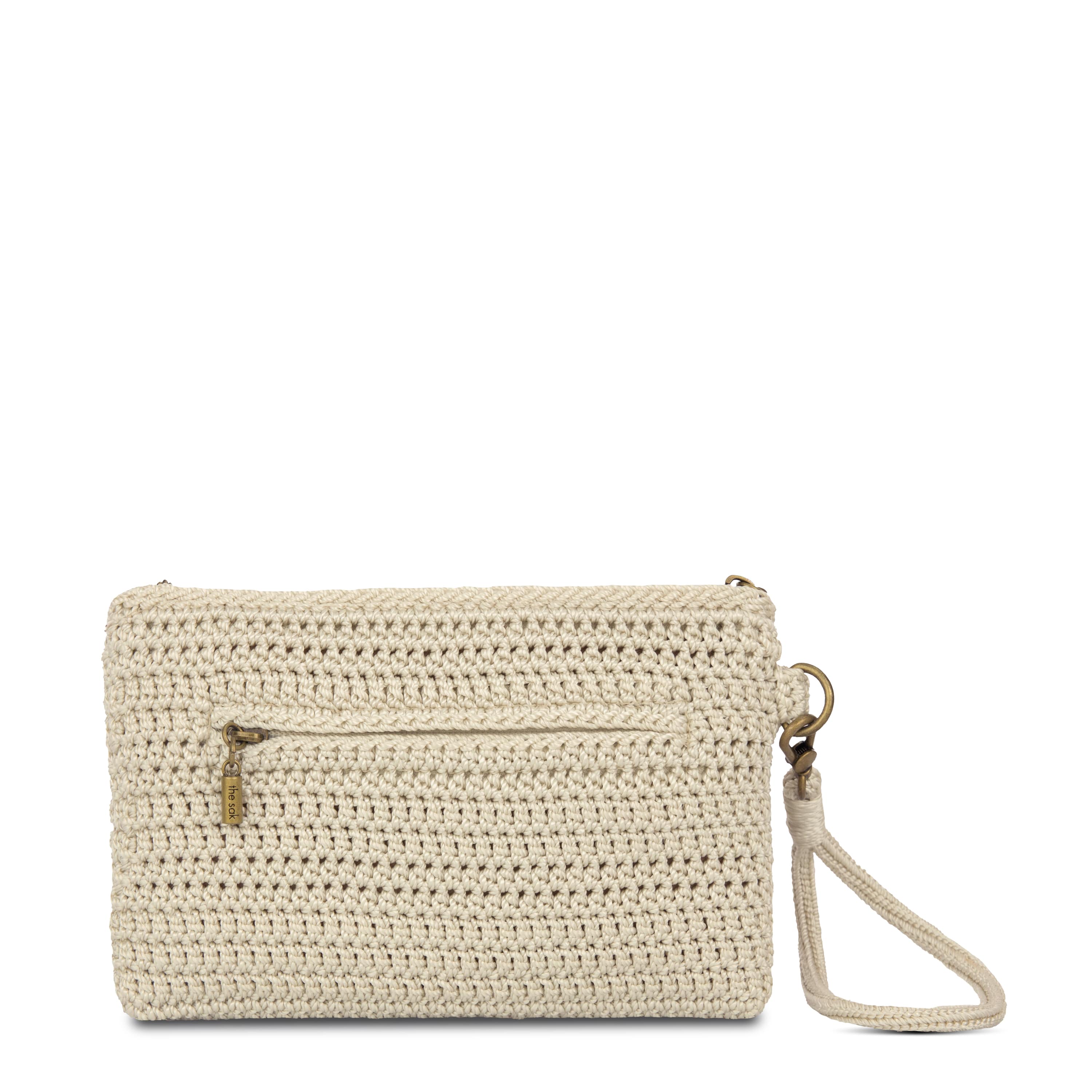 The Sak Vita Wristlet - Hand Crochet - Natural Strawberries