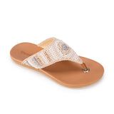 The Sak Shana Sandal - Hand Crochet - Sand Stripe