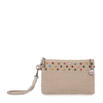 The Sak Vita Wristlet - Hand Crochet - Ecru Multi Beads