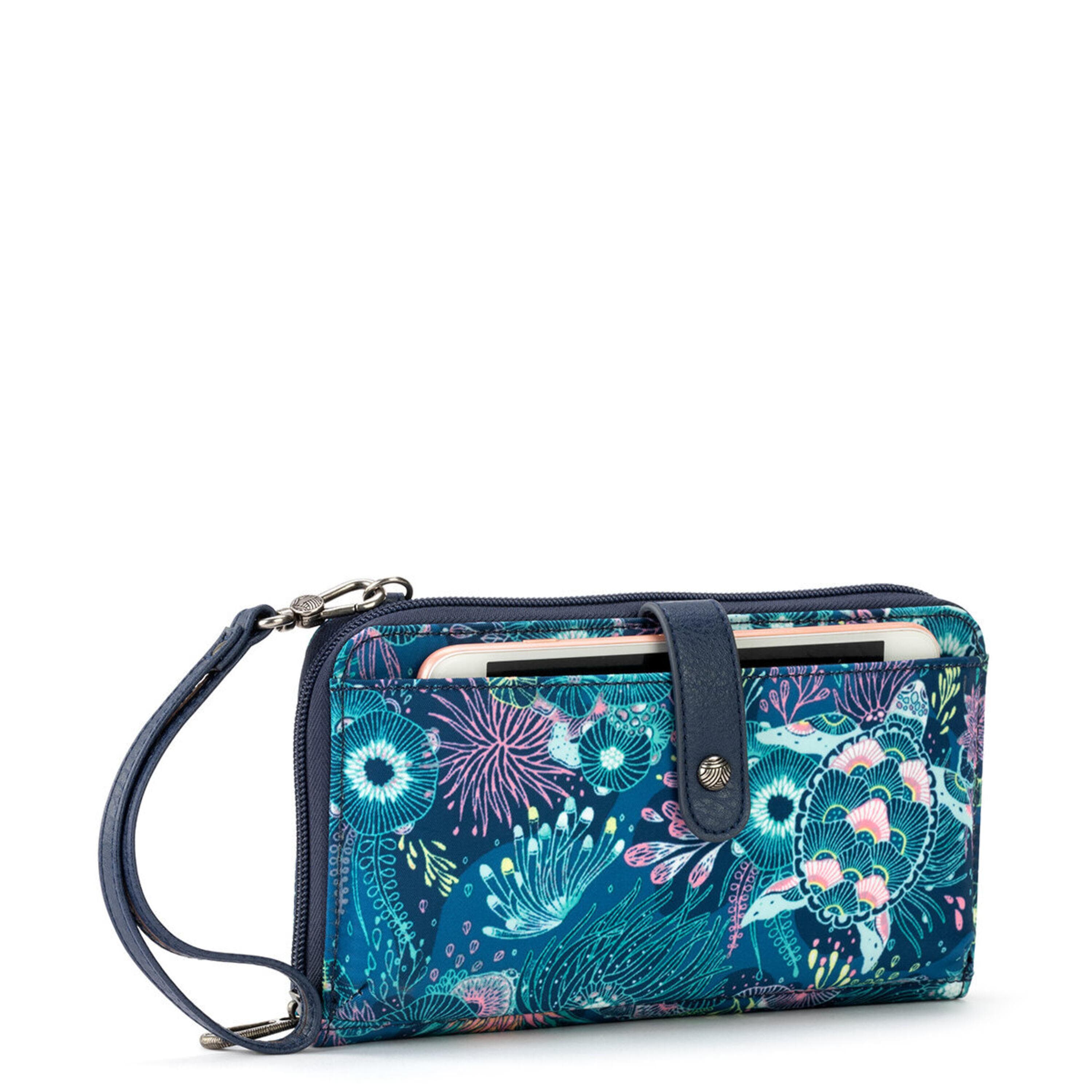 The Sak Iris Large Smartphone Crossbody - |Eco Twill - Royal Blue Seascape|