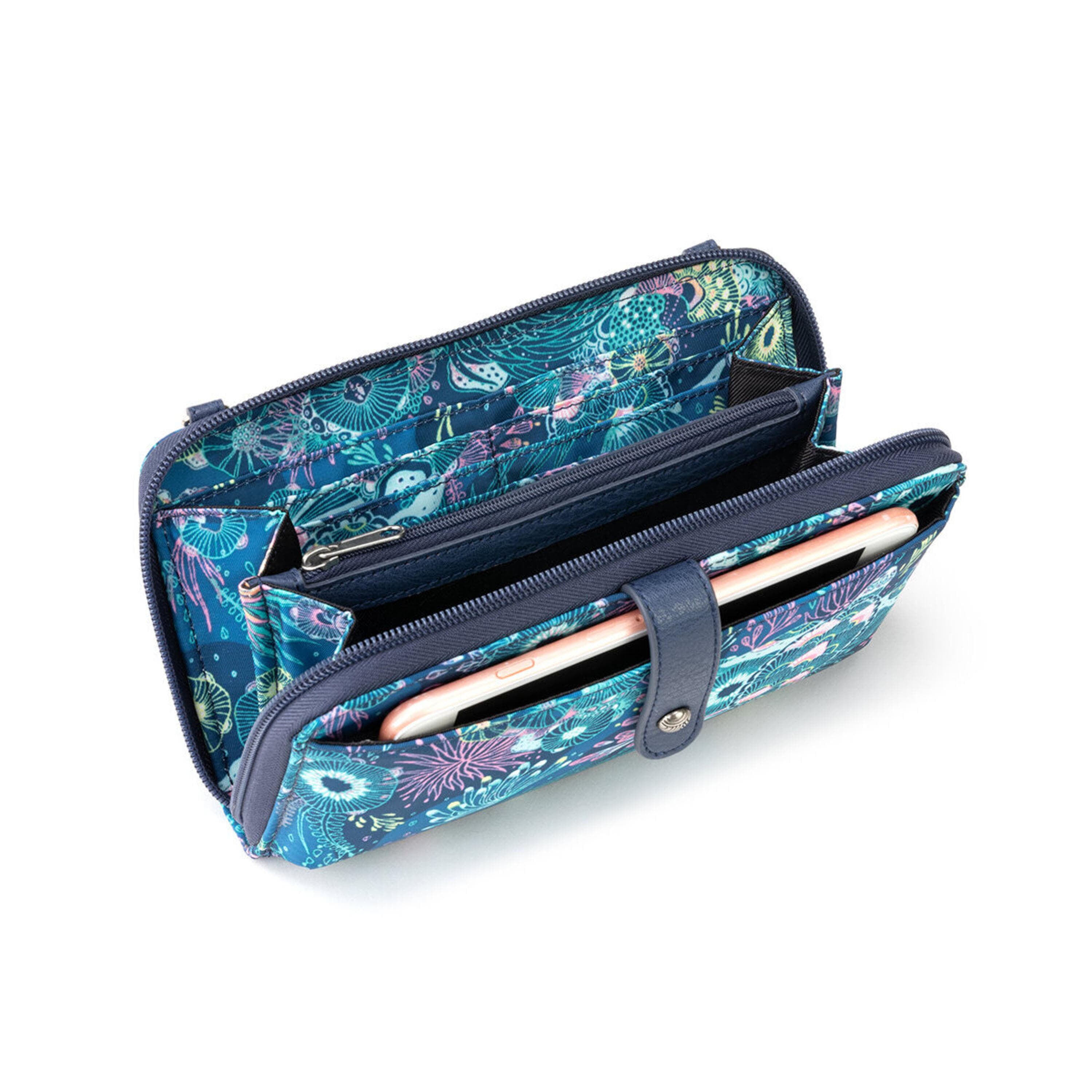 The Sak Iris Large Smartphone Crossbody - |Eco Twill - Royal Blue Seascape|
