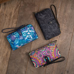 The Sak Iris Large Smartphone Crossbody - |Eco Twill - Royal Blue Seascape|