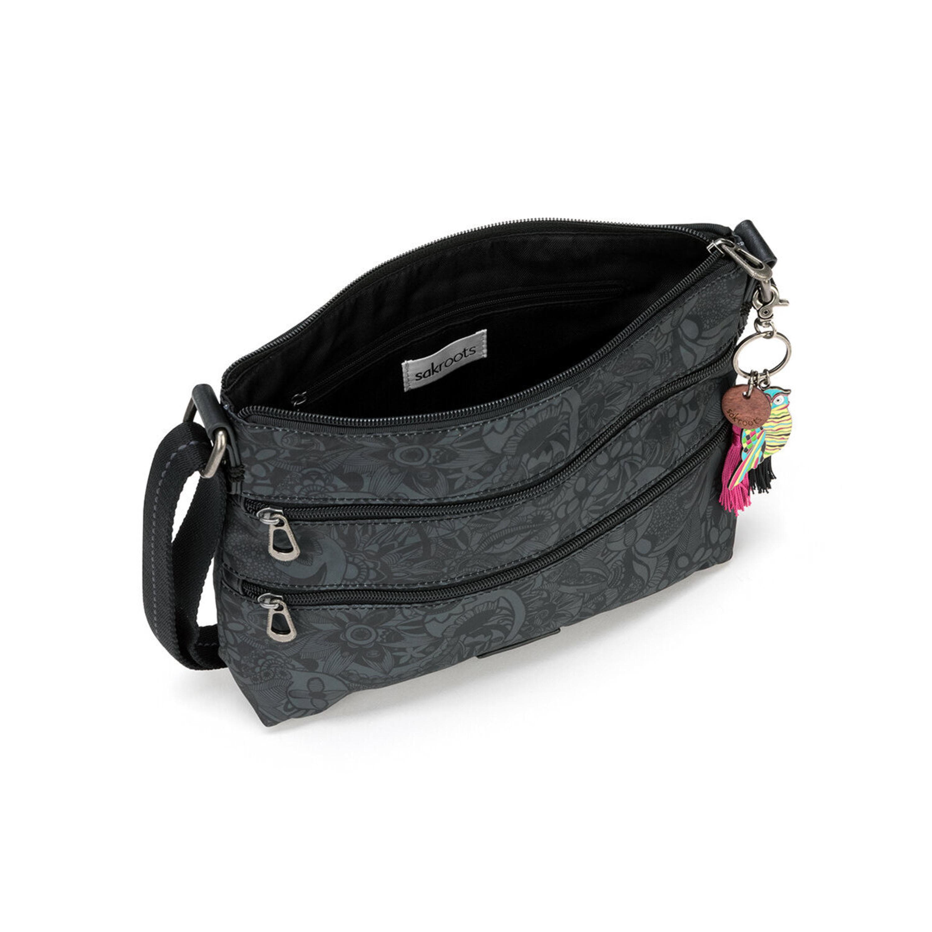 Sakroots Basic Crossbody - EcoTwill - Black Spirit Desert