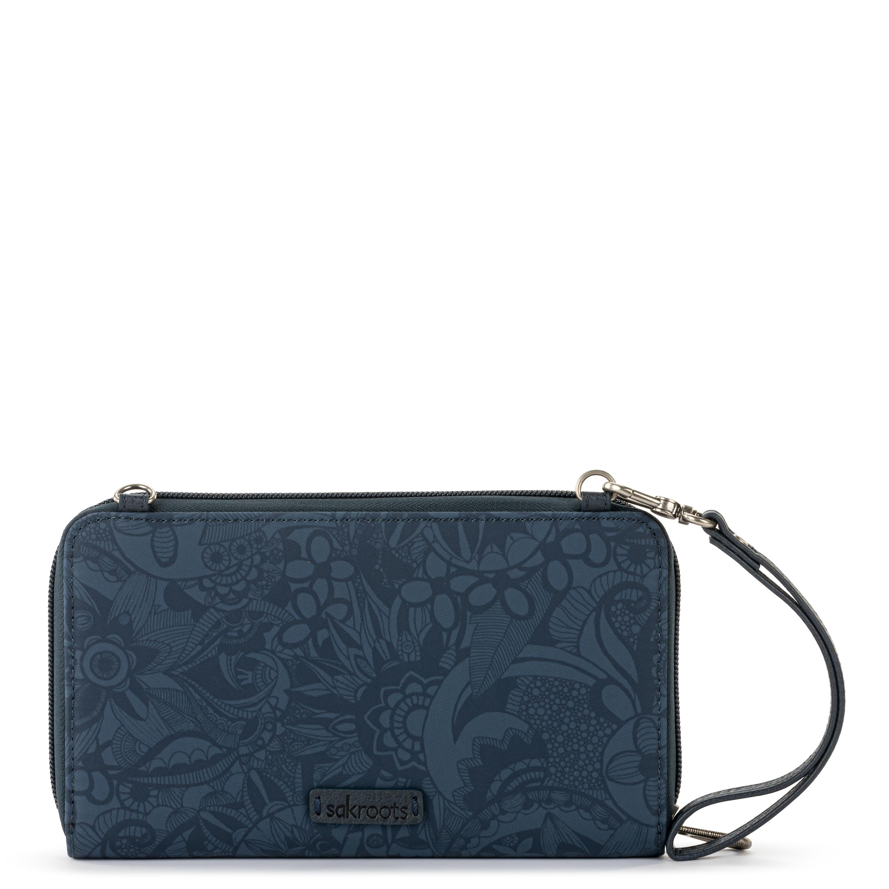 The Sak Iris Large Smartphone Crossbody - |Eco Twill - Indigo Tonal Spirit Desert|
