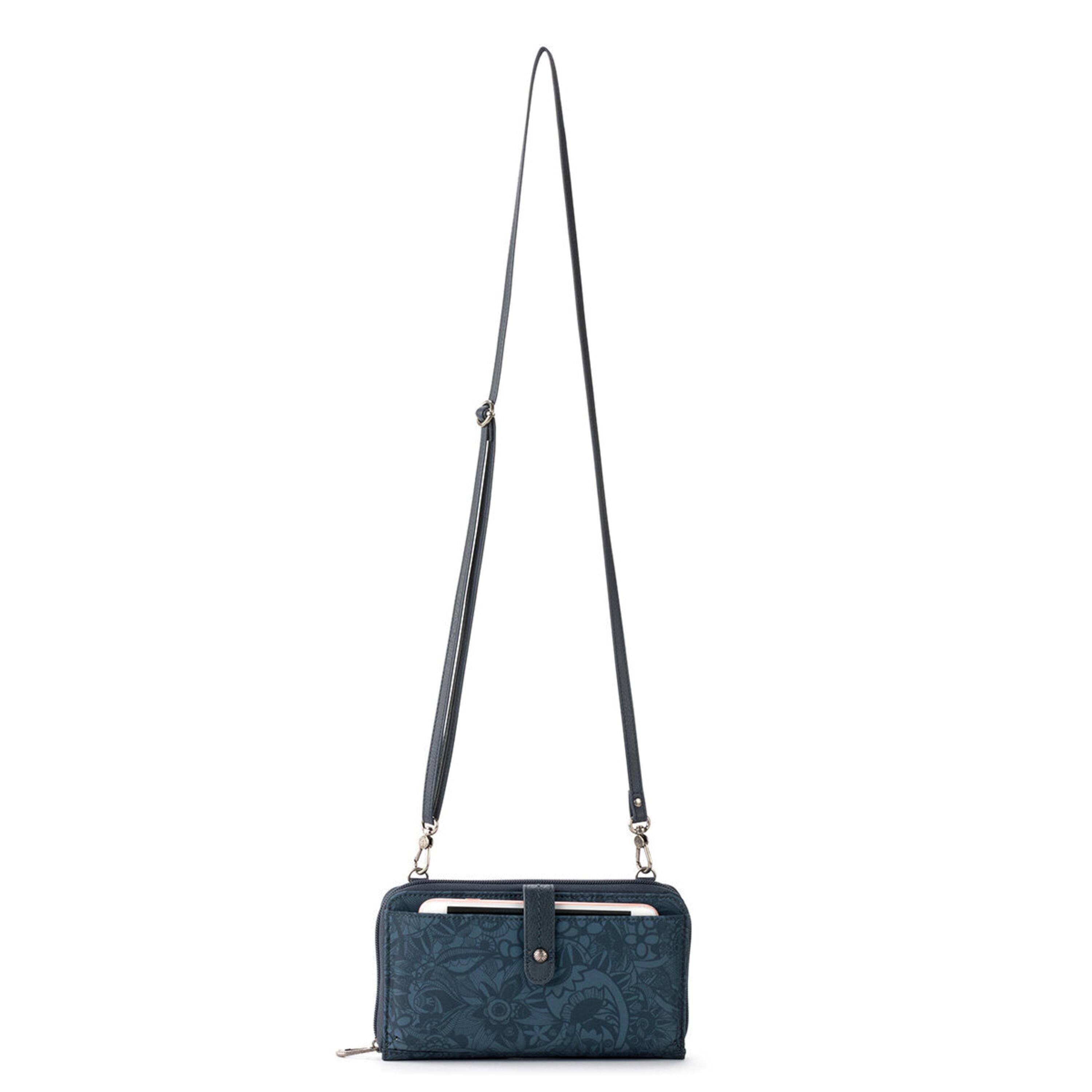 The Sak Iris Large Smartphone Crossbody - |Eco Twill - Indigo Tonal Spirit Desert|