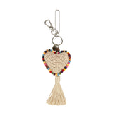 The Sak Yarnicharmz Dangle - Hand Crochet - Natural Heart