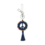 The Sak Yarnicharmz Dangle - Hand Crochet - Denim Peace