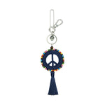The Sak Yarnicharmz Dangle - Hand Crochet - Denim Peace