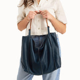 The Sak Los Feliz Large Tote - Leather - Indigo