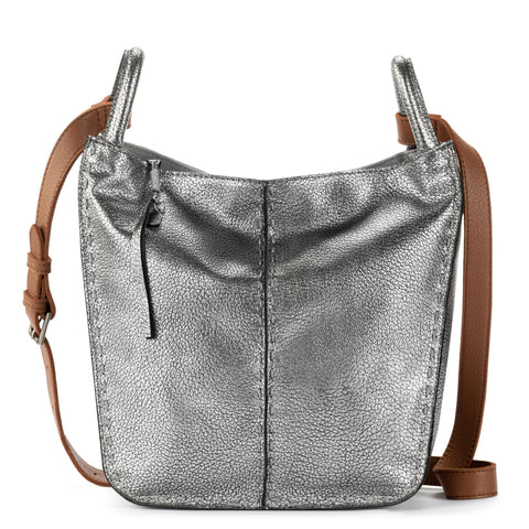 The Sak Los Feliz Crossbody - Leather - Dark Silver