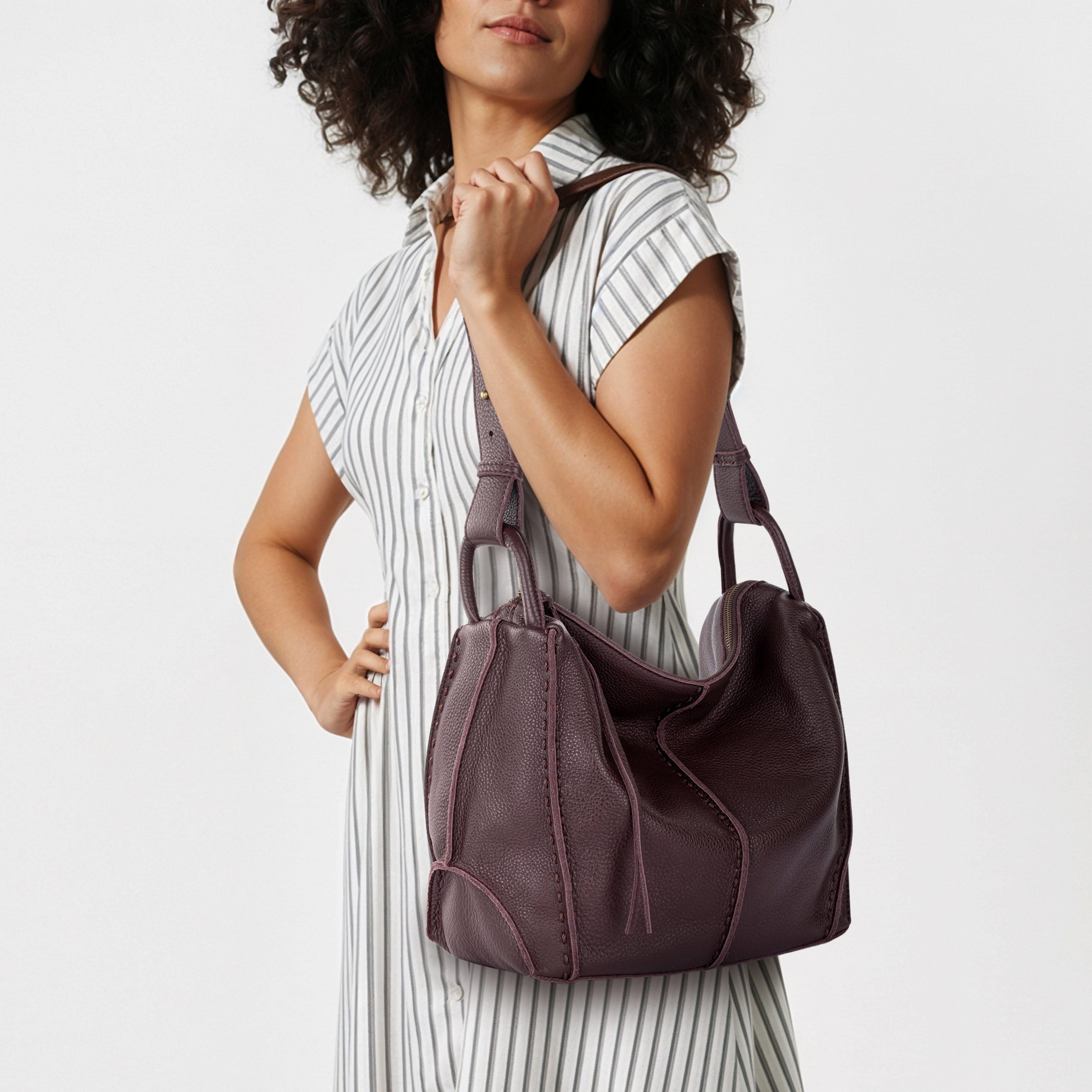 The Sak Los Feliz Hobo - Leather - Mahogany