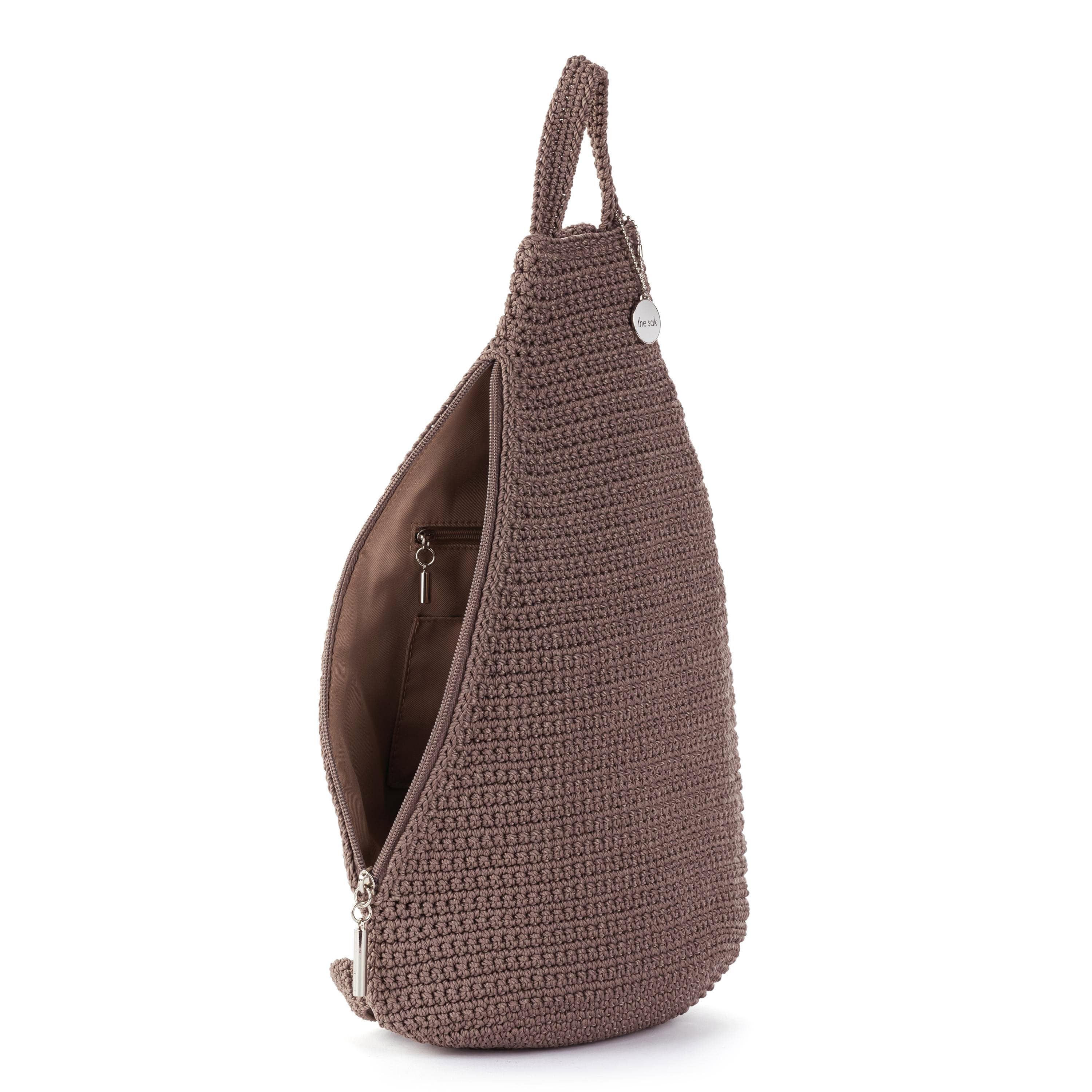 The Sak Geo Sling Backpack - Hand Crochet - Mushroom