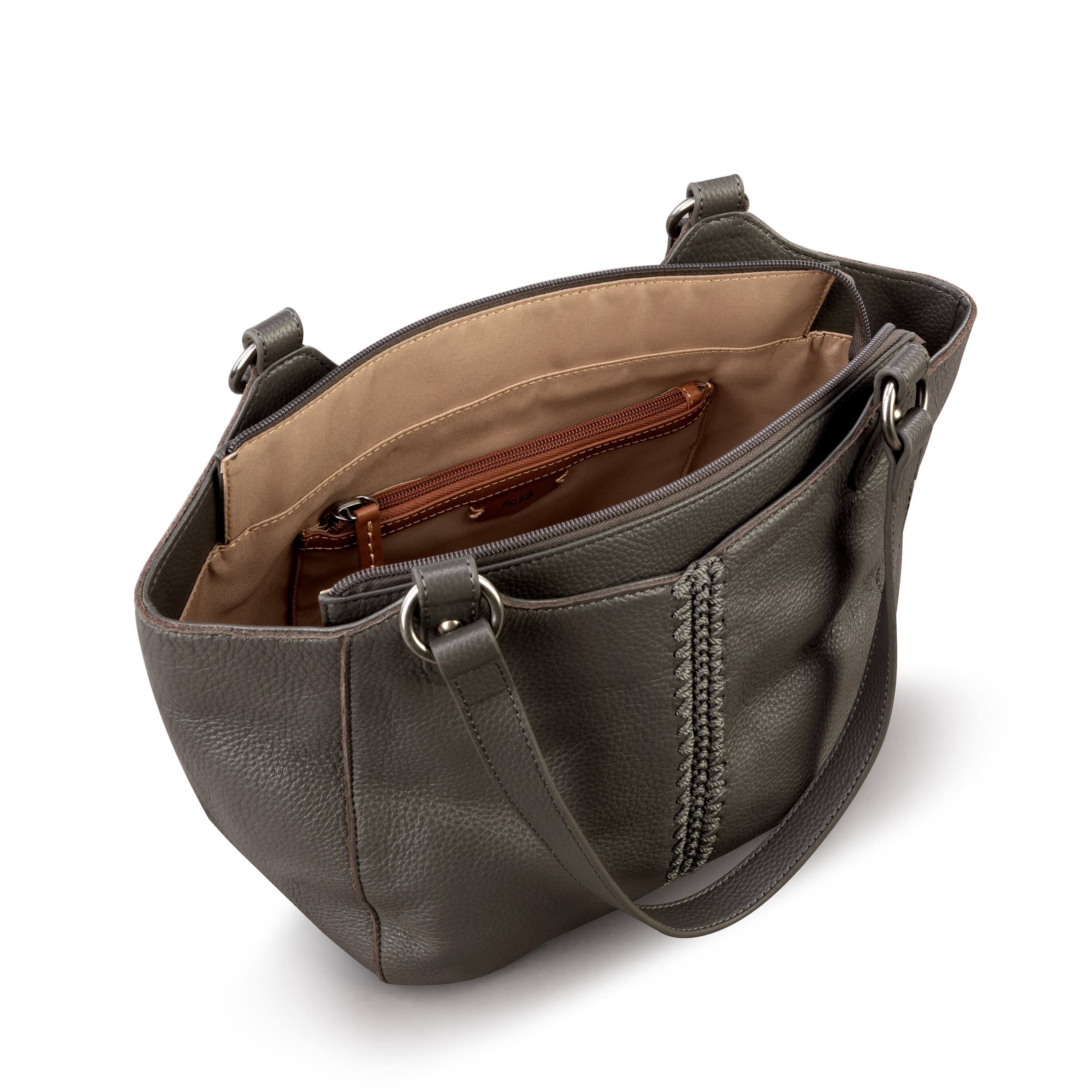 The Sak Bolinas Satchel - Leather - Slate