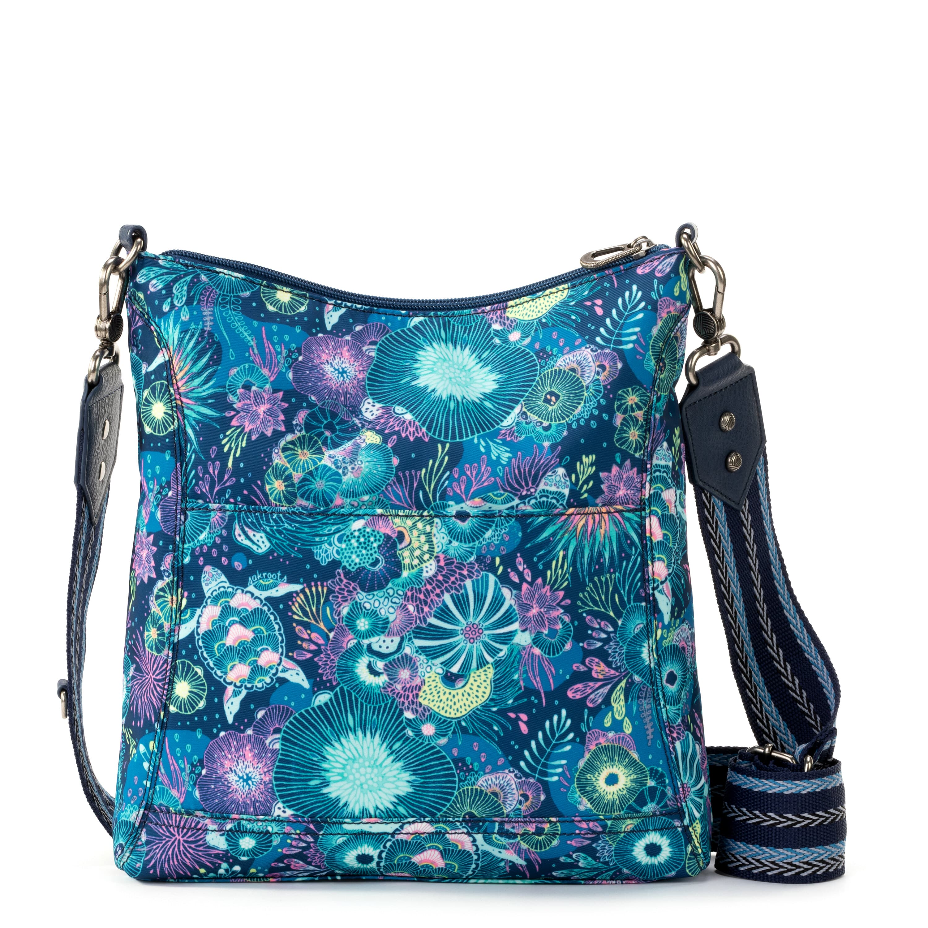 Sakroots Lucia Crossbody - EcoTwill - Royal Blue Seascape