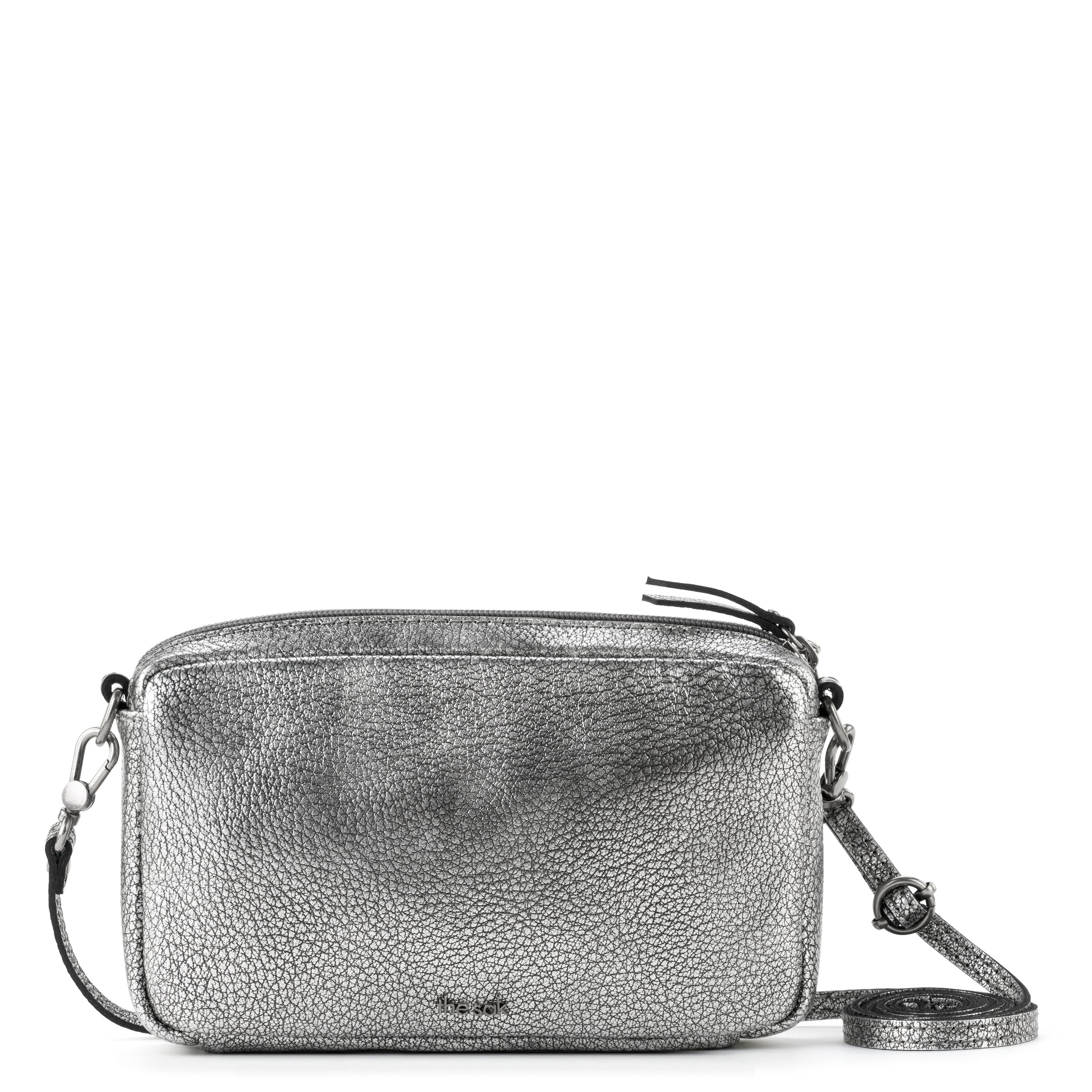 The Sak Cora Smartphone Crossbody - Leather - Dark Silver