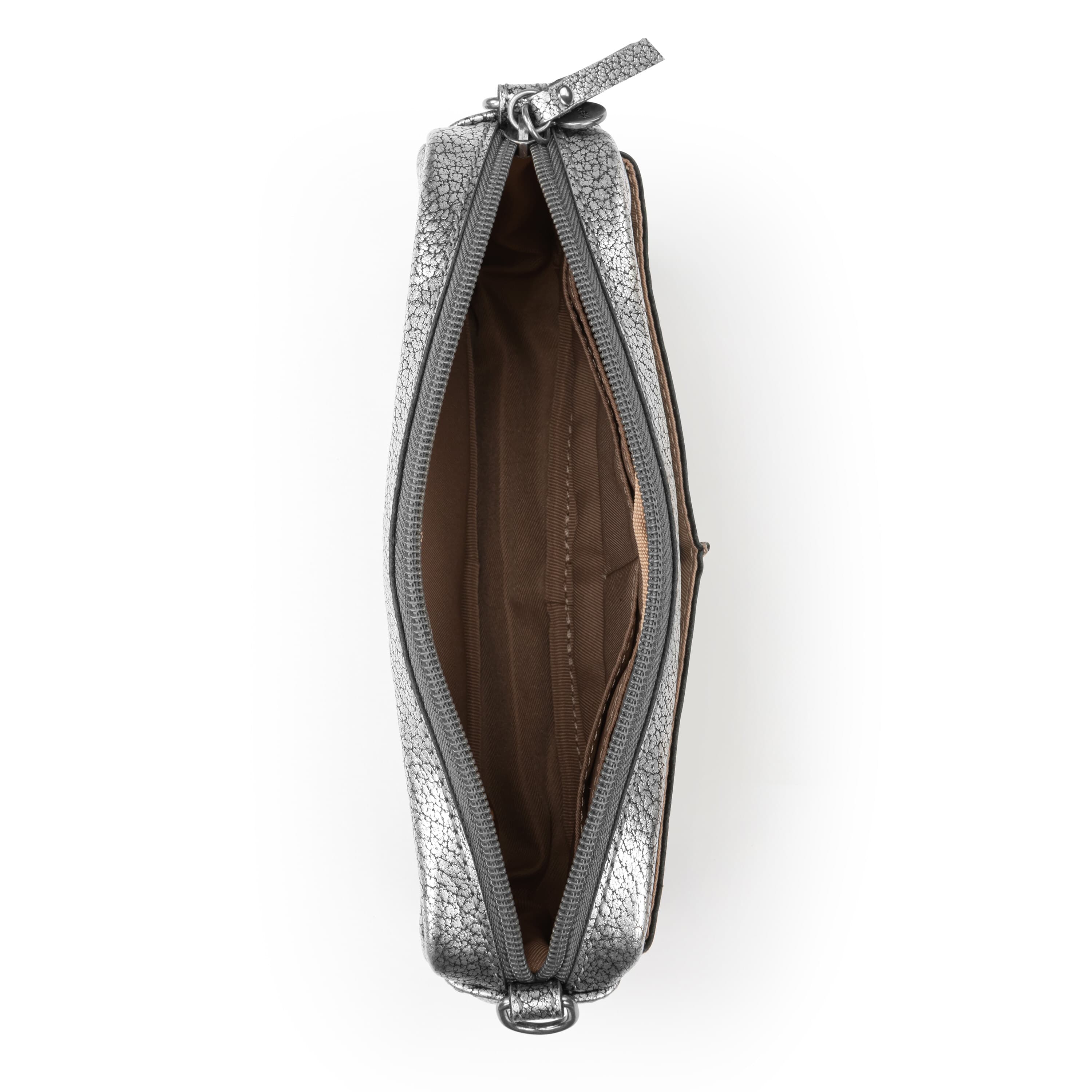 The Sak Cora Smartphone Crossbody - Leather - Dark Silver