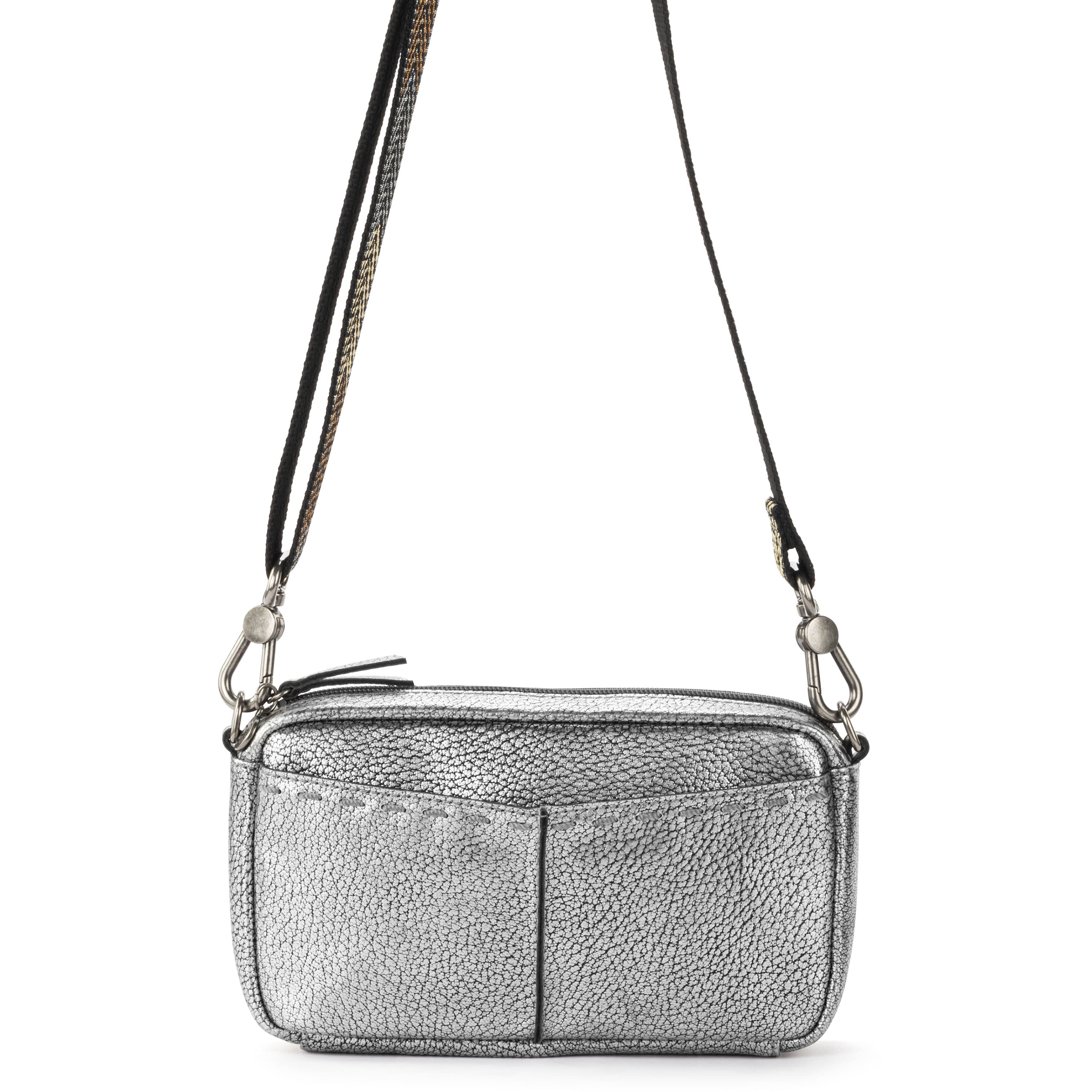 The Sak Cora Smartphone Crossbody - Leather - Dark Silver