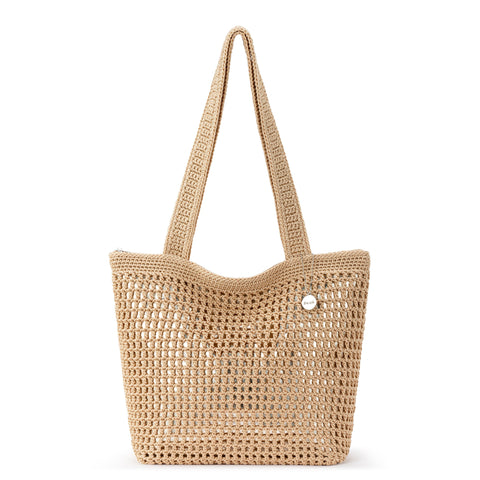 The Sak Casual Classics Tote - Hand Crochet - Bamboo With Gold