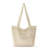 The Sak Casual Classics Tote - Hand Crochet - Natural With Silver