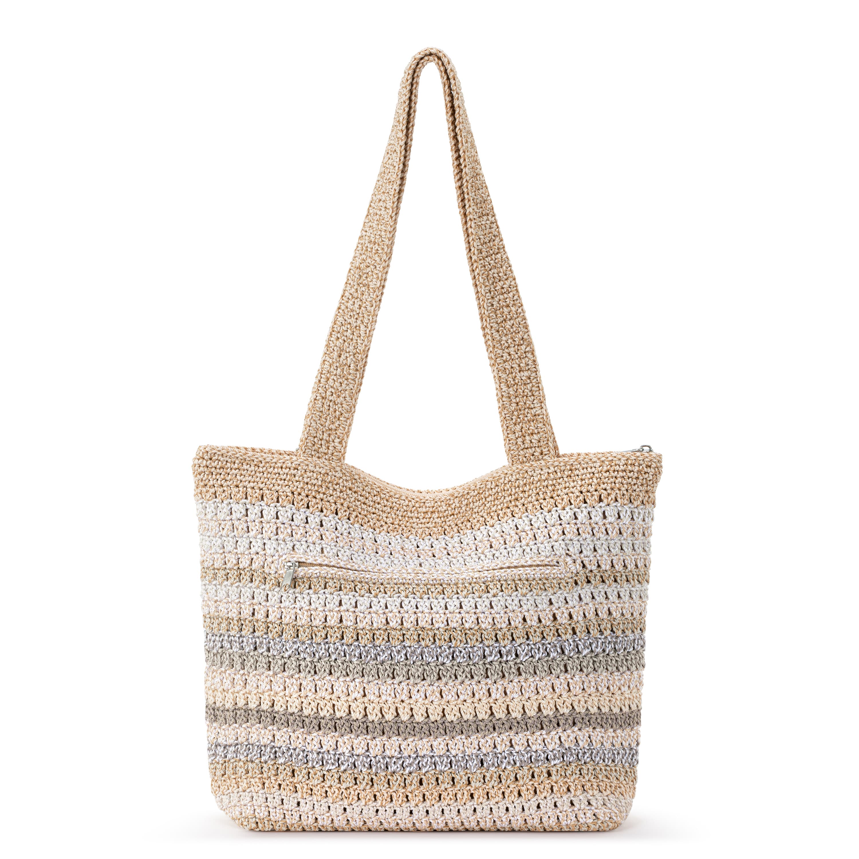 The Sak Casual Classics Tote - Hand Crochet - Sand Stripe