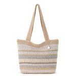 The Sak Casual Classics Tote - Hand Crochet - Sand Stripe