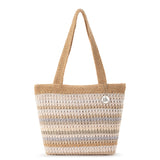 The Sak Casual Classics Tote - Hand Crochet - Sand Stripe