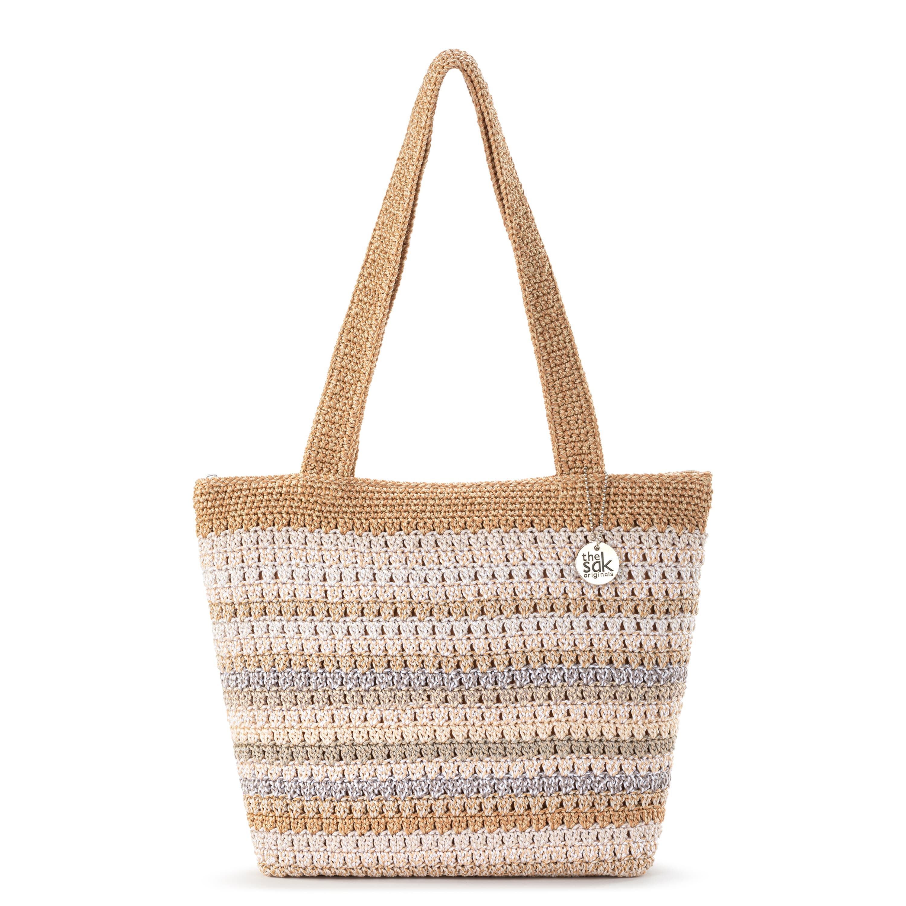 The Sak Casual Classics Tote - Hand Crochet - Sand Stripe
