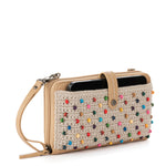 The Sak Iris Large Smartphone Crossbody - |Hand Crochet - Ecru Multi Beads Full|