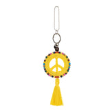 The Sak Yarnicharmz Dangle - Hand Crochet - Lemon Drop Peace