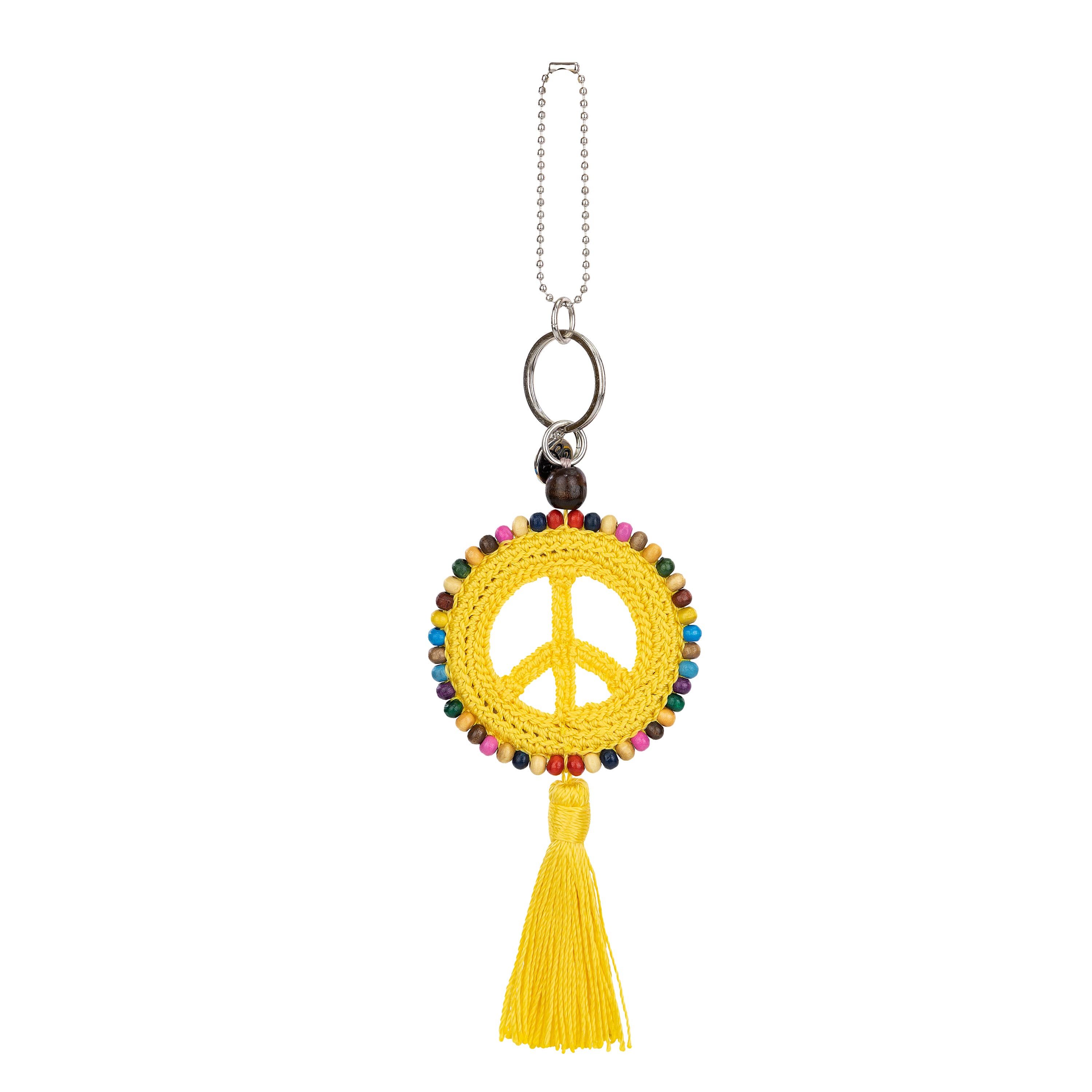 The Sak Yarnicharmz Dangle - Hand Crochet - Lemon Drop Peace