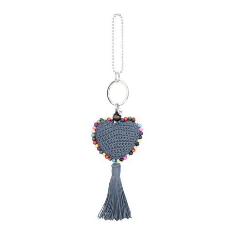The Sak Yarnicharmz Dangle - Hand Crochet - Maritime Heart