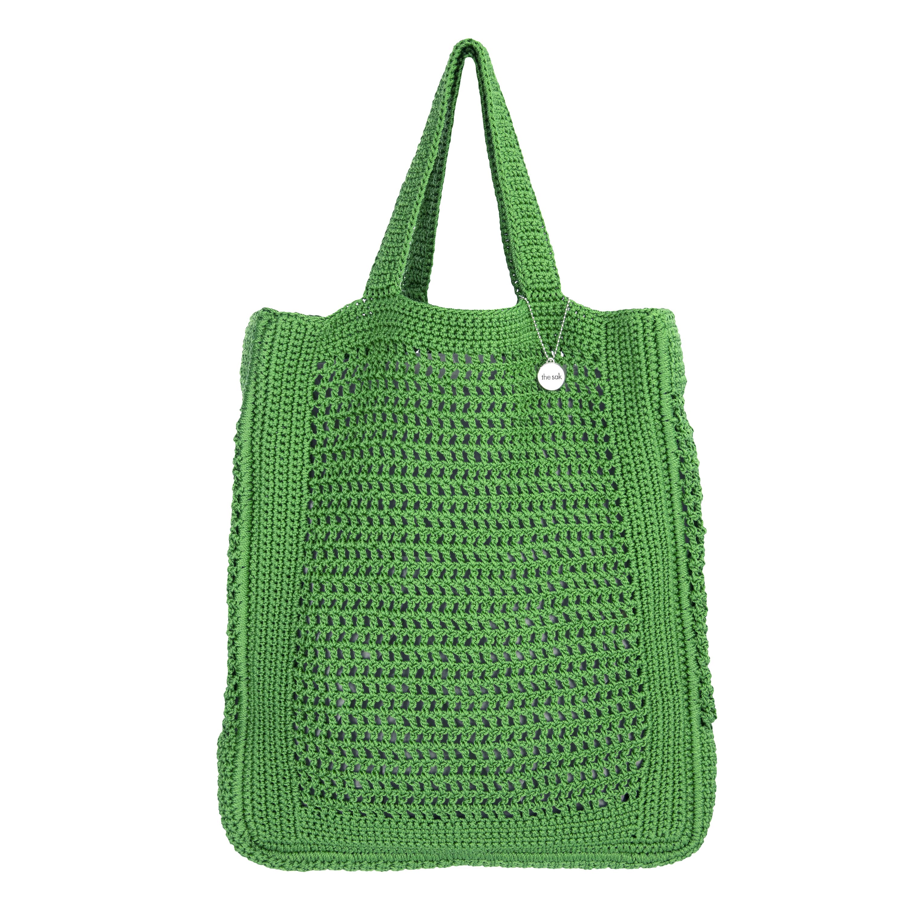 The Sak Lanie Market Tote - Hand Crochet - Kelly Green
