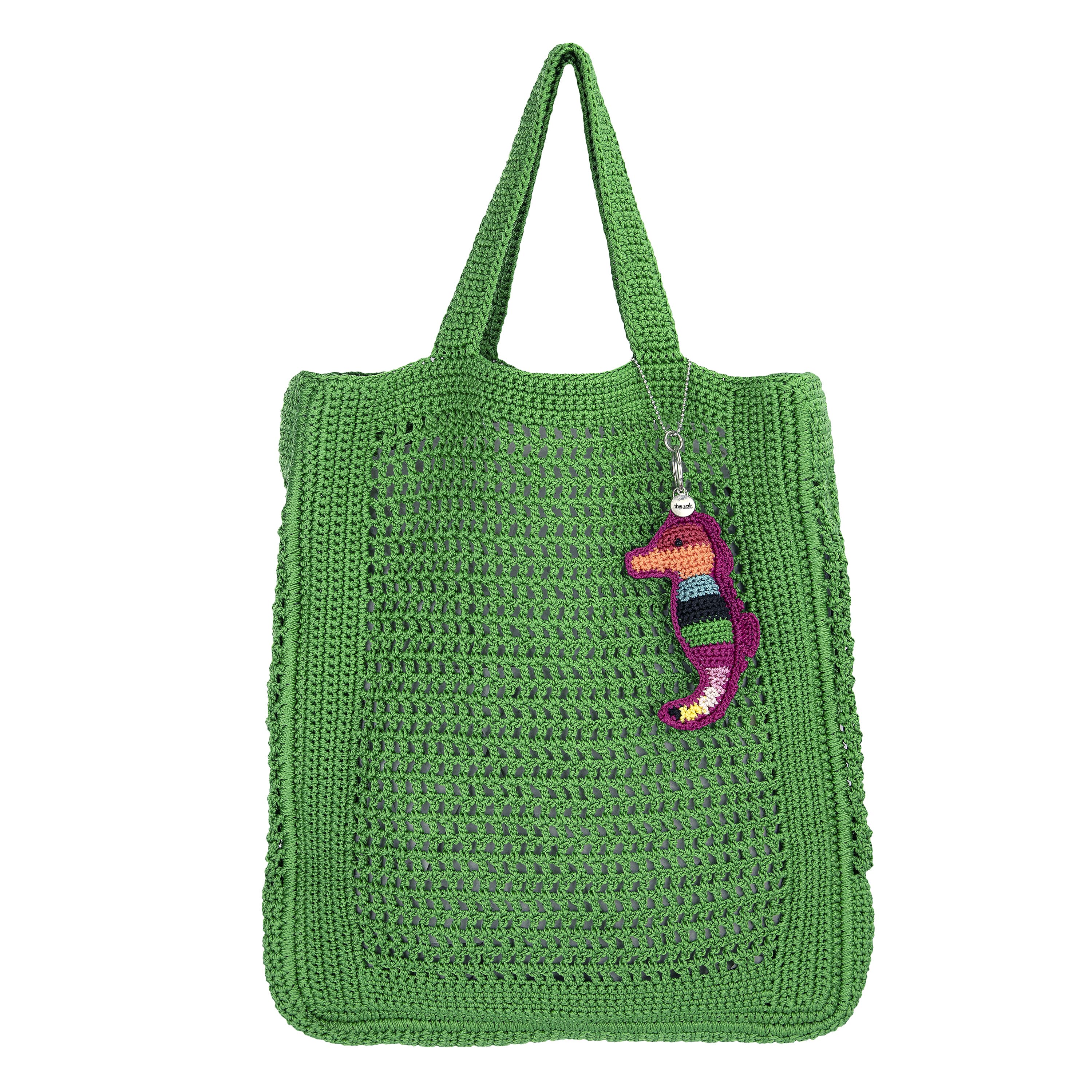 The Sak Lanie Market Tote - Hand Crochet - Kelly Green