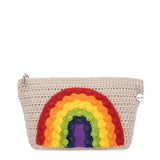 The Sak Essential Pouch - Hand Crochet - Rainbow Ecru