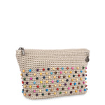 The Sak Essential Pouch - Hand Crochet - Ecru Multi Beads