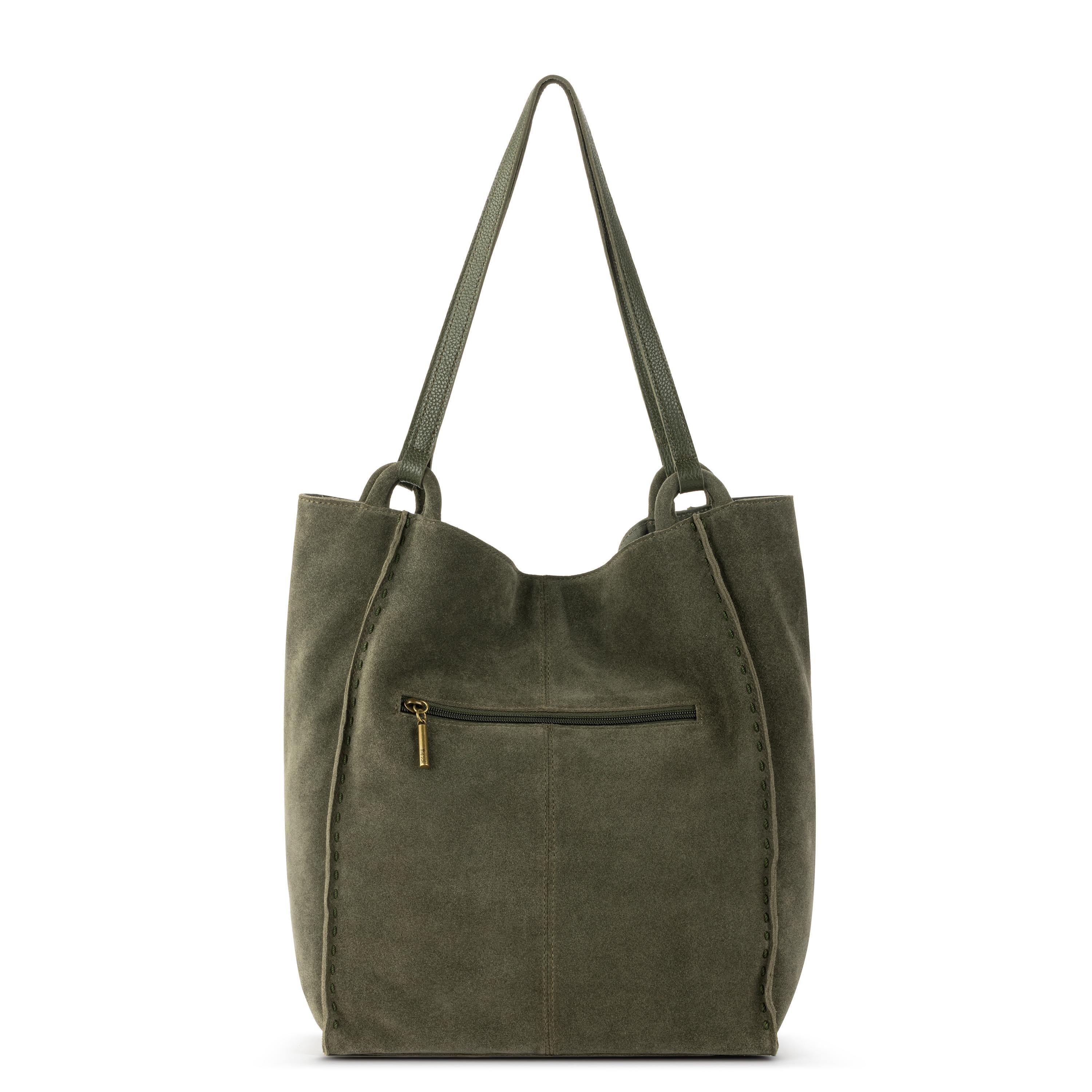 The Sak Los Feliz Tall Tote - Leather - Moss Suede