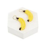 The Sak Cyrus Charm Earrings - Hand Crochet - Banana