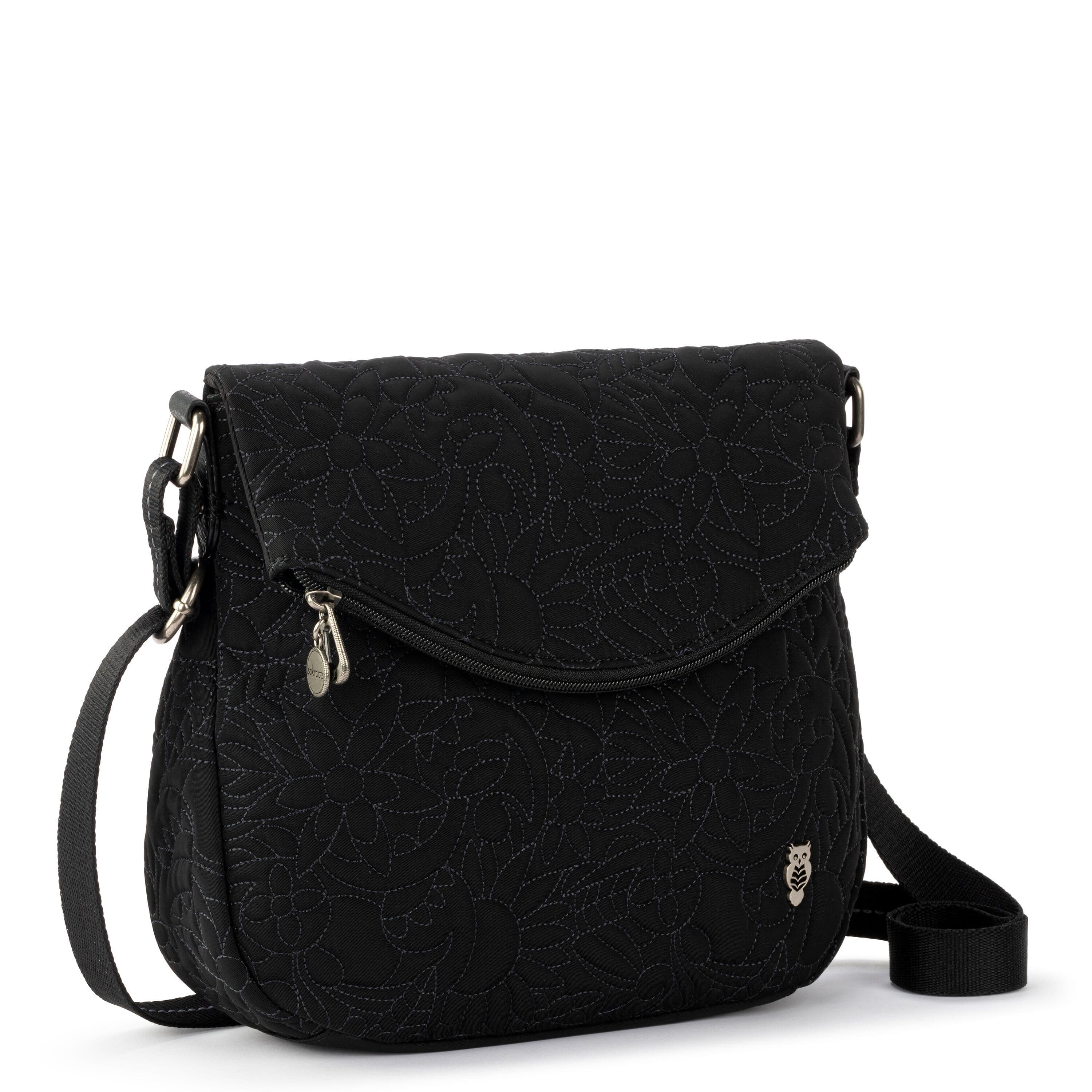 Sakroots Foldover Crossbody - EcoTwill - Black Spirit Desert Quilted