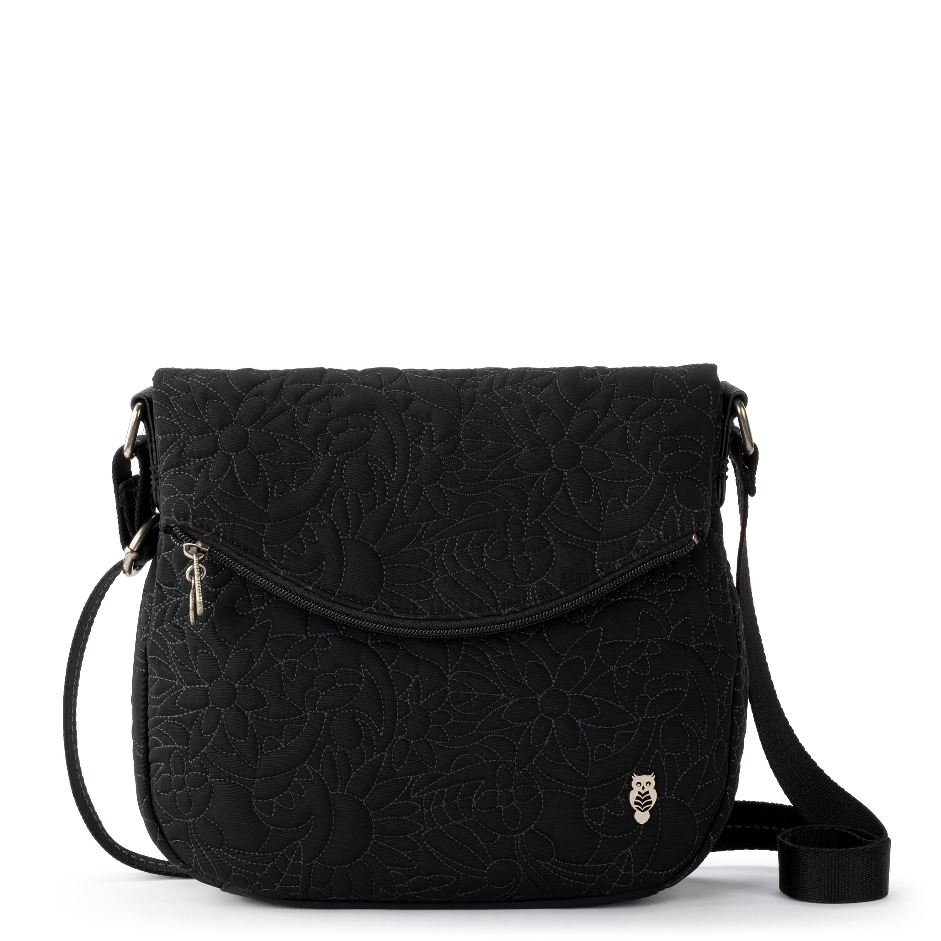 Sakroots Foldover Crossbody - EcoTwill - Black Spirit Desert Quilted