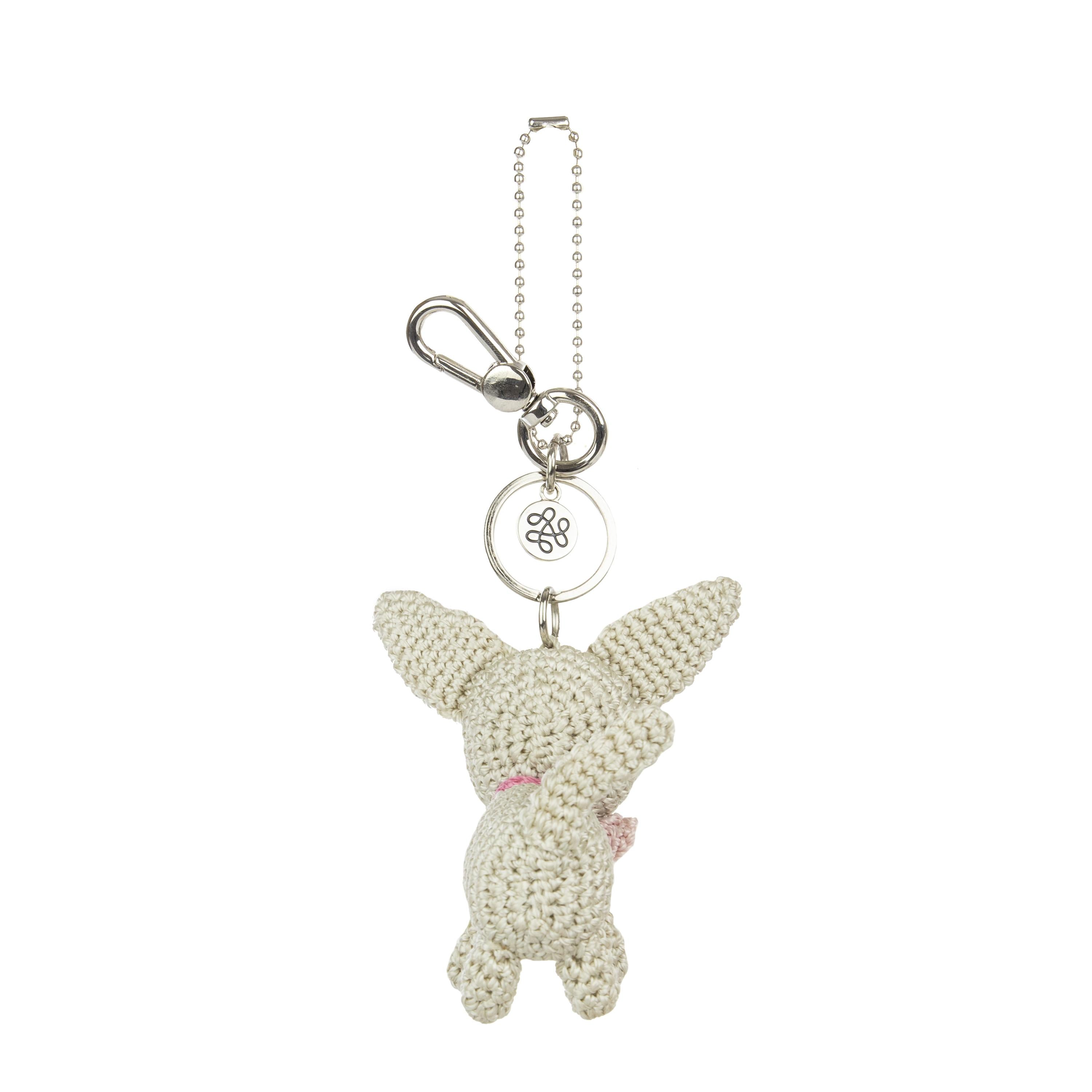The Sak Yarnicharmz Dangle - Hand Crochet - Natural Chihuahua