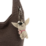 The Sak Yarnicharmz Dangle - Hand Crochet - Natural Chihuahua