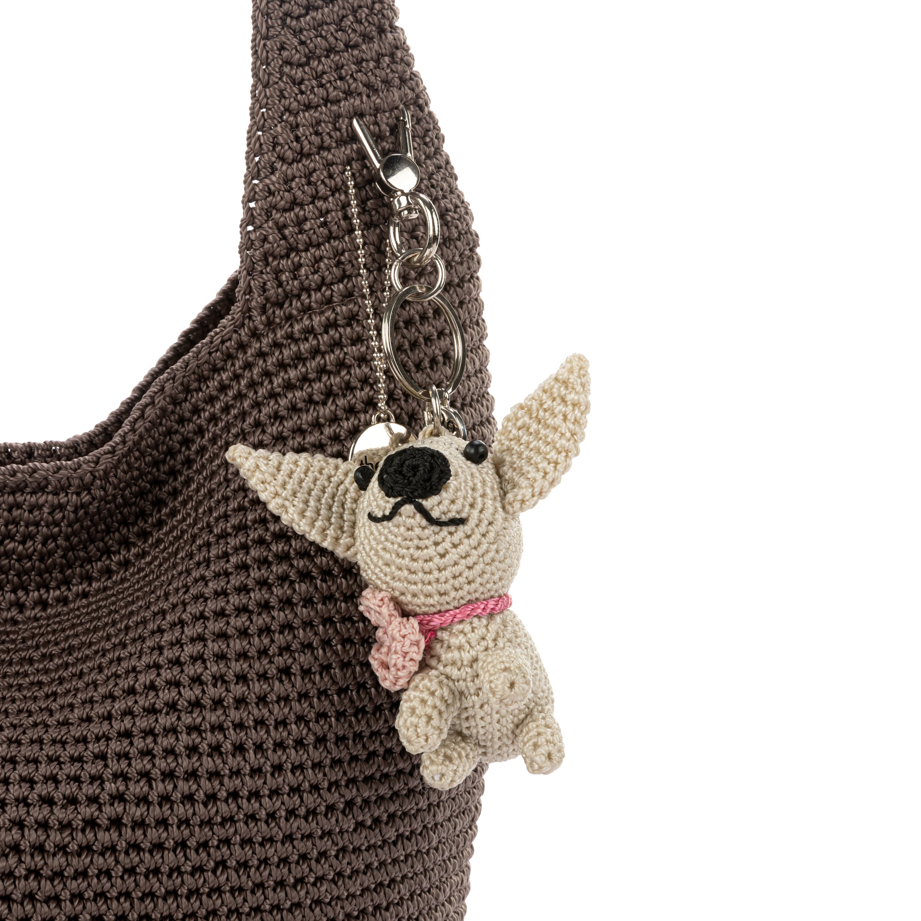 The Sak Yarnicharmz Dangle - Hand Crochet - Natural Chihuahua