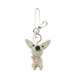 The Sak Yarnicharmz Dangle - Hand Crochet - Natural Chihuahua