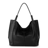 The Sak Los Feliz Large Tote - Leather - Black Pebble