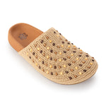 The Sak Bolinas Clog - Hand Crochet - Bamboo Neutral Beads