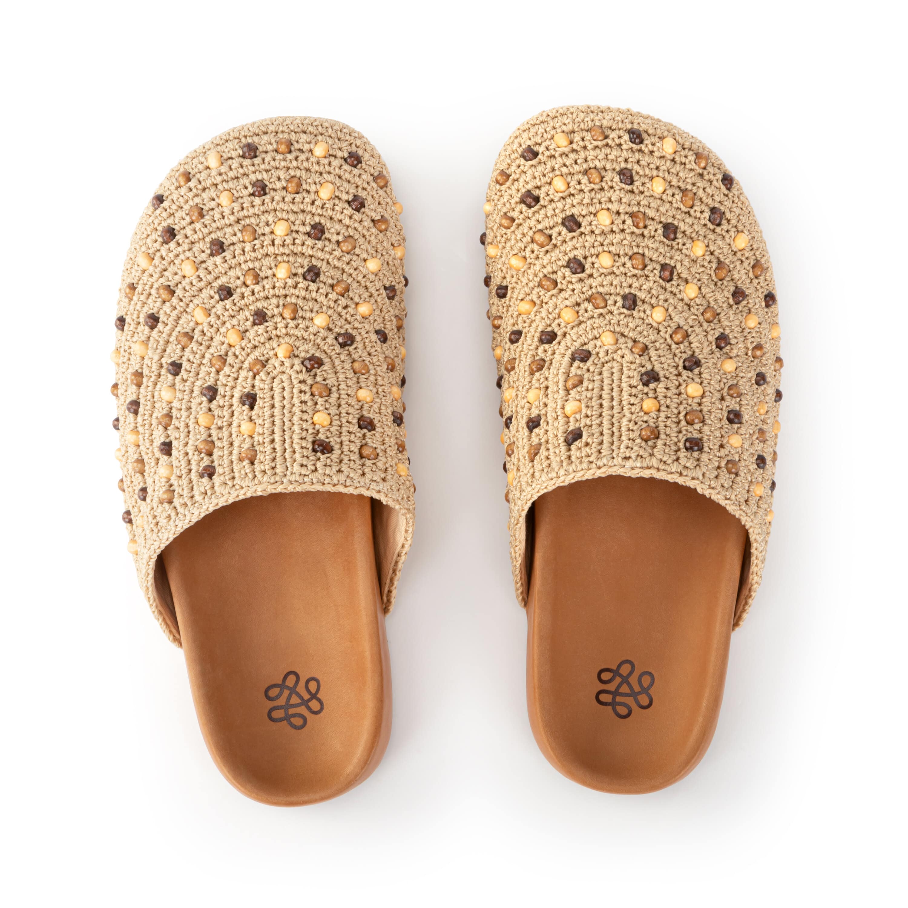 The Sak Bolinas Clog - Hand Crochet - Bamboo Neutral Beads
