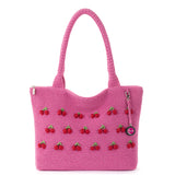 The Sak Crafted Classic Carryall - Hand Crochet - Pink Cherries