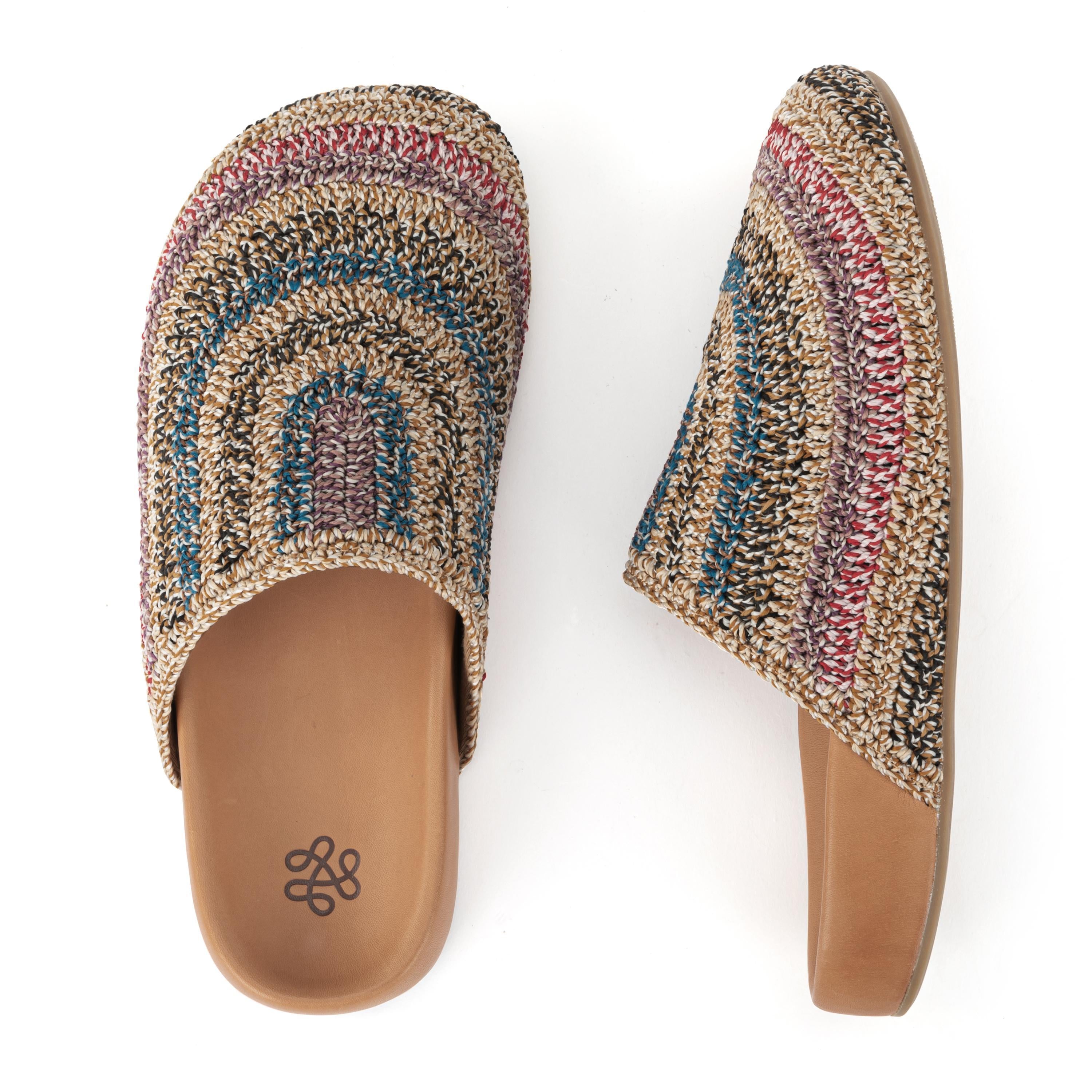 The Sak Bolinas Clog - Hand Crochet - Ubud Stripe