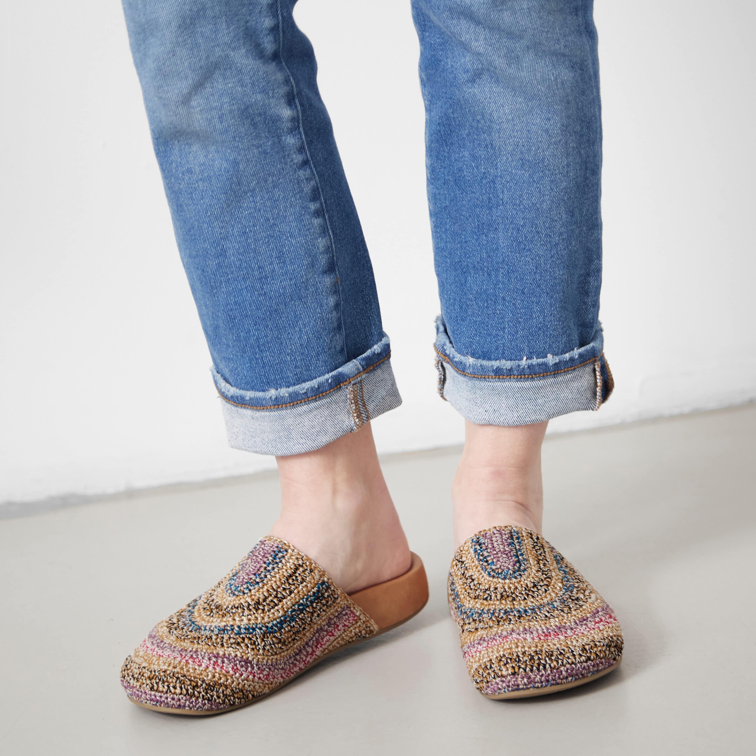 The Sak Bolinas Clog - Hand Crochet - Ubud Stripe